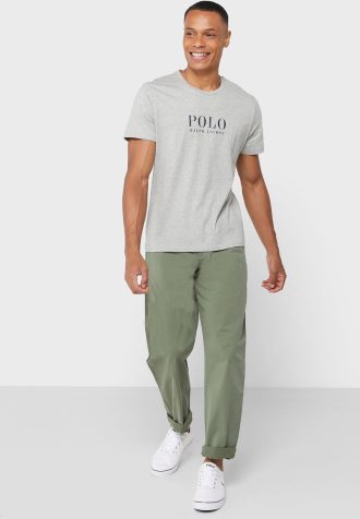 Πράσινο ανδρικό παντελόνι Chinos με κορδόνι Ralph Lauren με χαλαρή εφαρμογή
