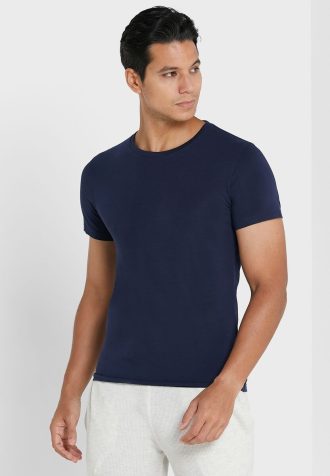 Ανδρικά μπλουζάκια Navy 2 Pack Essential με λαιμόκοψη