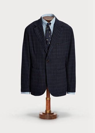 Αθλητικά μπλέιζερ από λινό από βαμβακερό ύφασμα ανδρών Navy Ralph Lauren