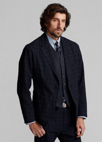 Αθλητικά μπλέιζερ από λινό από βαμβακερό ύφασμα ανδρών Navy Ralph Lauren