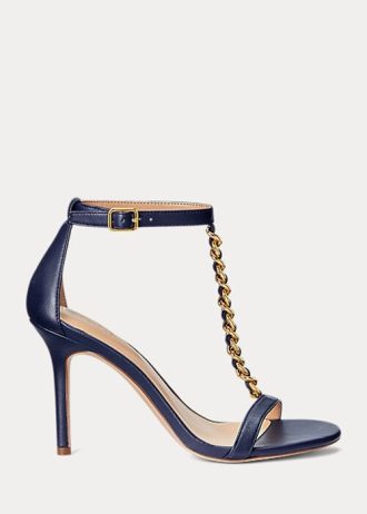 Γυναικεία δερμάτινα σανδάλια Navy Ralph Lauren Kate Nappa