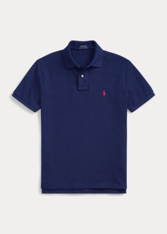 Ανδρικά μπλουζάκια πόλο Navy Ralph Lauren The Iconic Mesh