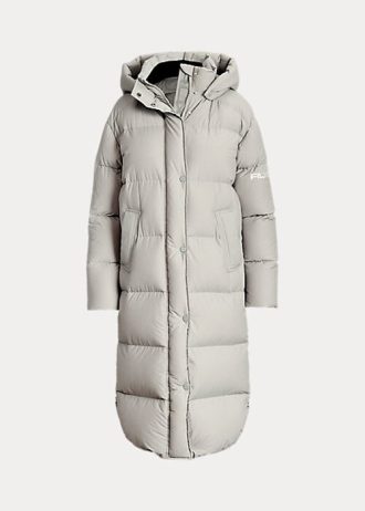 Γκρι γυναικεία παλτό Ralph Lauren Αδιάβροχα με κουκούλα