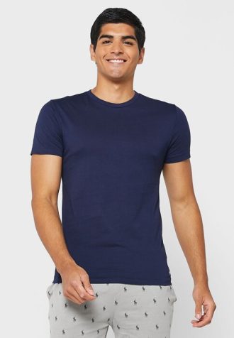 Ανδρικά μπλουζάκια Ralph Lauren 3 Πακέτα Navy Ανδρικά μπλουζάκια Crew Neck