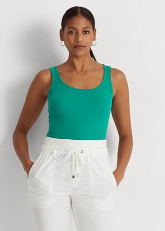 Πράσινα γυναικεία Ralph Lauren Cotton-Blend Tanks