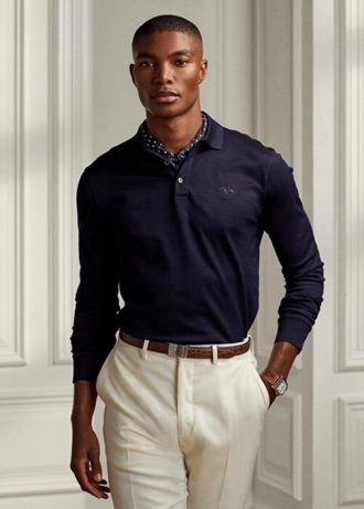 Ανδρικά μπλουζάκια πικέ πόλο ανδρικά Ralph Lauren Custom Slim Fit