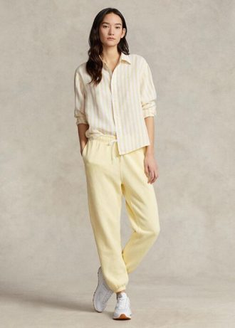 Κίτρινο γυναικείο αθλητικό παντελόνι Ralph Lauren Fleece