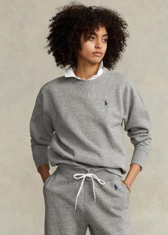 Γκρι γυναικεία φούτερ πουλόβερ Ralph Lauren Fleece