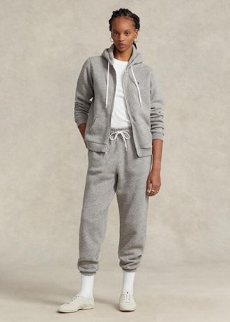 Γκρι γυναικείο αθλητικό παντελόνι Ralph Lauren Fleece