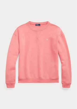 Γυναικεία φούτερ πουλόβερ Ralph Lauren Fleece με ροζ λουλούδι
