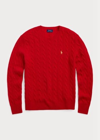Κόκκινα ανδρικά Ralph Lauren Lunar New Year πουλόβερ από μαλλί-κασμίρ πουλόβερ