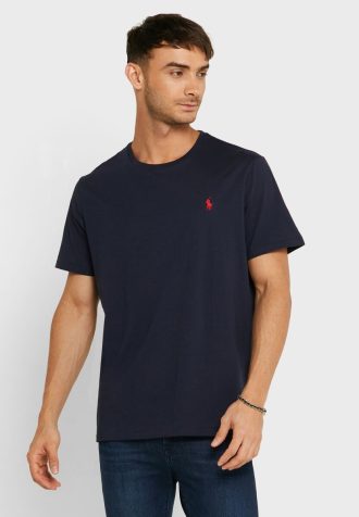 Ανδρικά μπλουζάκια με κέντημα με λογότυπο Ralph Lauren Navy