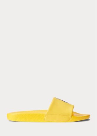 Κίτρινες ανδρικές παντόφλες Ralph Lauren Polo Bear