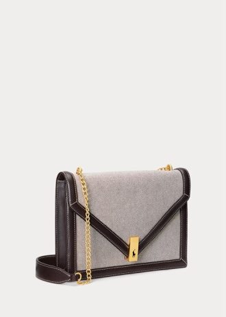 Γυναικείες γυναικείες τσάντες φακέλου από καμβά Ralph Lauren Polo ID με χιαστί