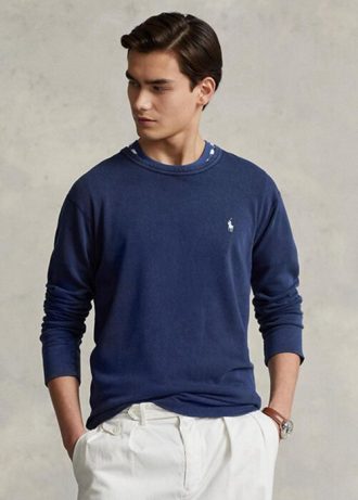 Ανδρική μπλούζα ανδρικής φανέλας Ralph Lauren Spa Terry Navy